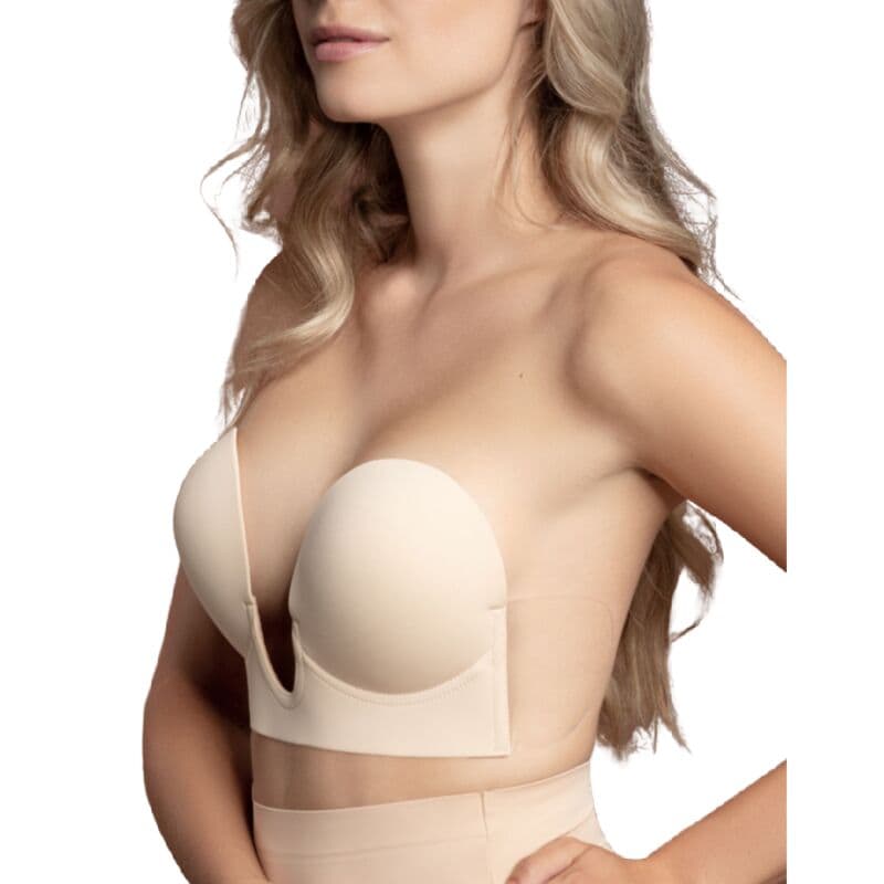 BYE-BRA - BRA WITHOUT HANDLES SHAPE U BEIGE CUP D thumb 2