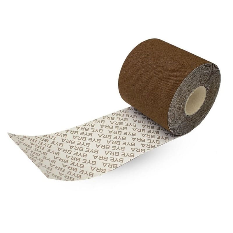 BYE-BRA - BODY TAPE 5 M X 6.5 CM + 3 PAIRS OF NIPPLE COVERS BROWN thumb 2