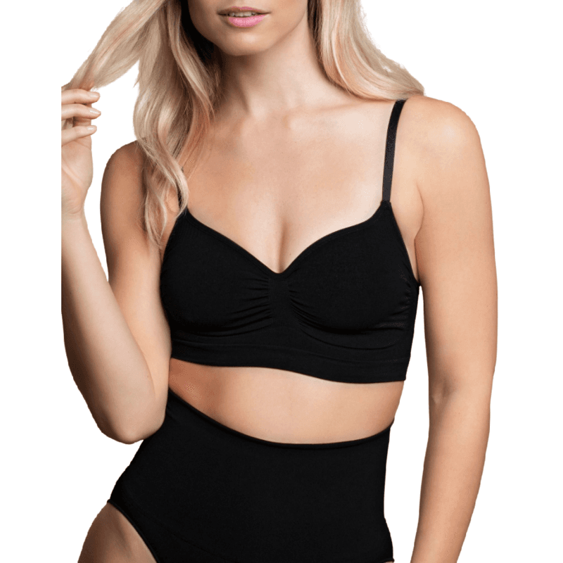 BYE-BRA - MEDIUM CONTROL BRA SEAMLESS BLACK SIZE S