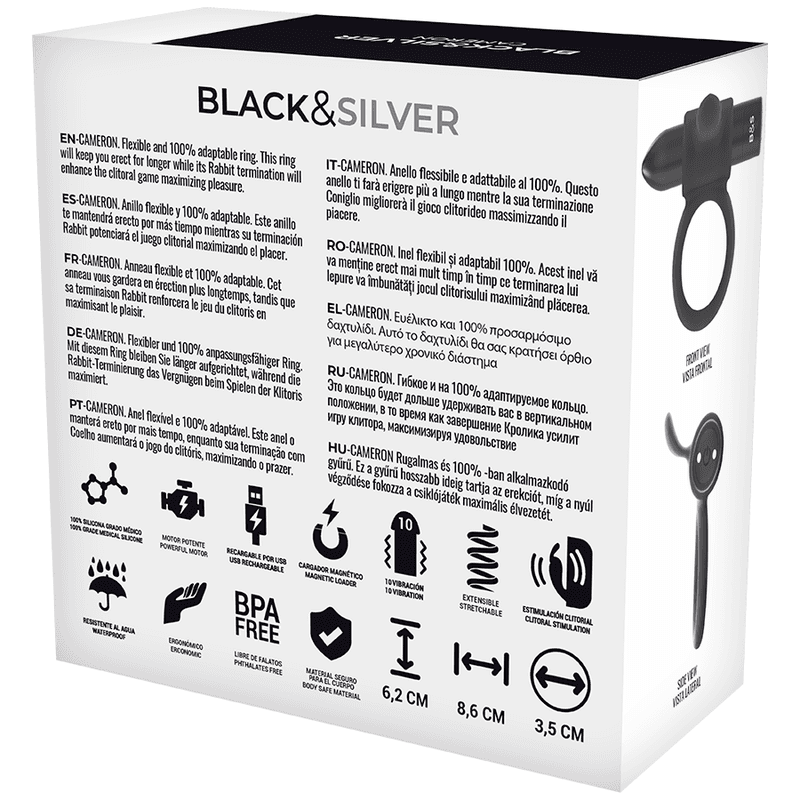 BLACK&SILVER - CAMERON REMOTE CONTROL COCKRING WATCHME thumb 6