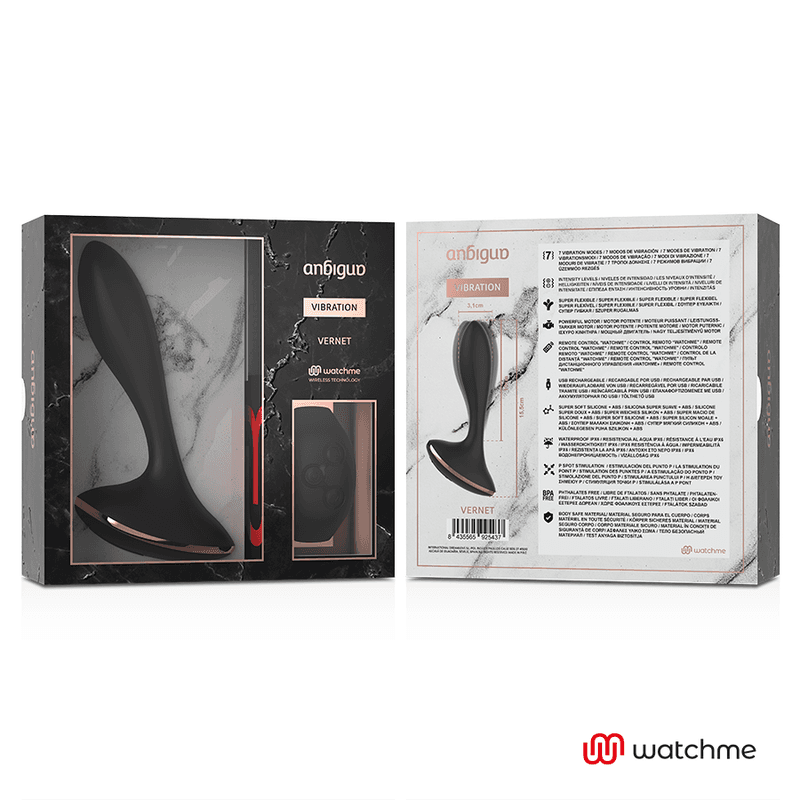 ANBIGUO - WATCHME REMOTE CONTROL VIBRATOR ANAL PLUG VERNET thumb 8