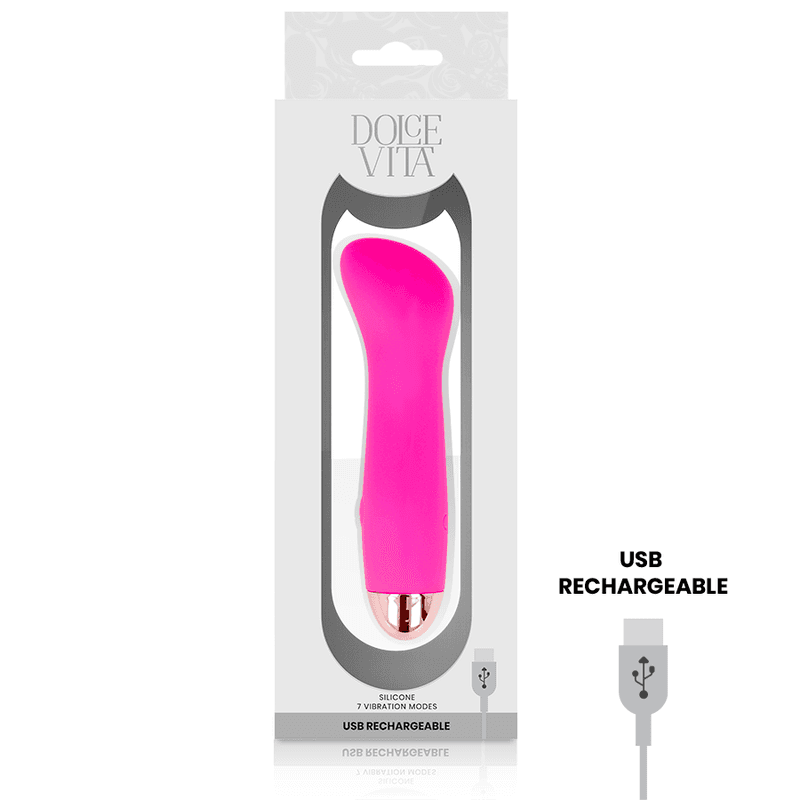 DOLCE VITA - RECHARGEABLE VIBRATOR ONE PINK 7 SPEED thumb 4