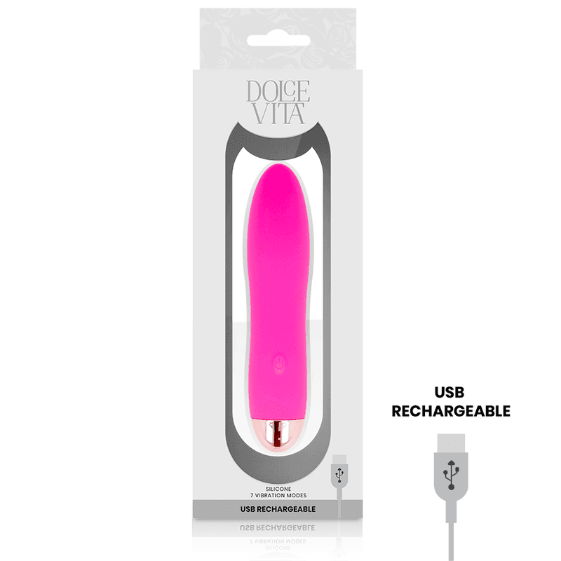 DOLCE VITA - RECHARGEABLE VIBRATOR FOUR PINK 7 SPEEDS thumb 3