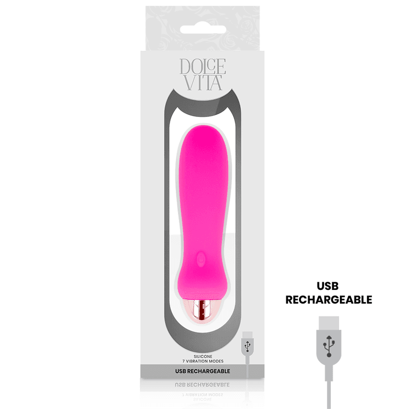 DOLCE VITA - RECHARGEABLE VIBRATOR FIVE PINK 7 SPEEDS thumb 3