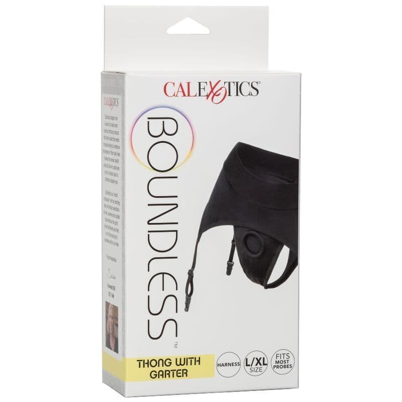 CALEXOTICS - BOUNDLESS THONG WITH GARTER S/M thumb 4