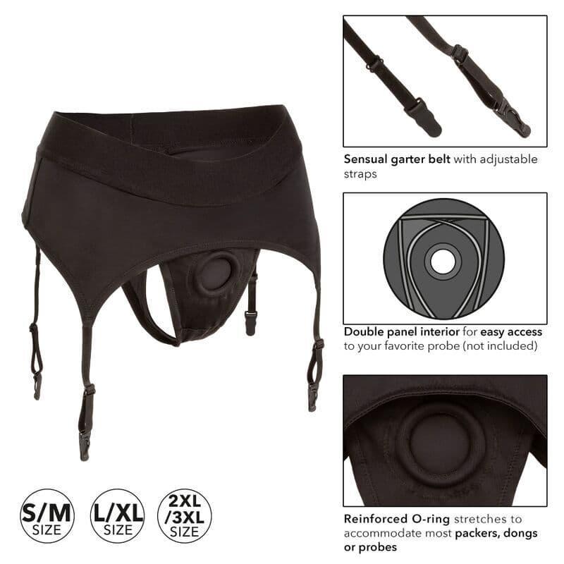 CALEXOTICS - BOUNDLESS THONG WITH GARTER S/M thumb 3