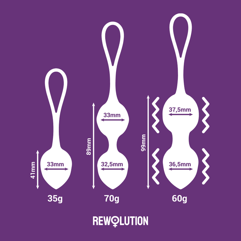 REWOLUTION - REWOBEADS VIBRATING BALLS REMOTE CONTROL WITH WATCHME TECHNOLOGY thumb 3