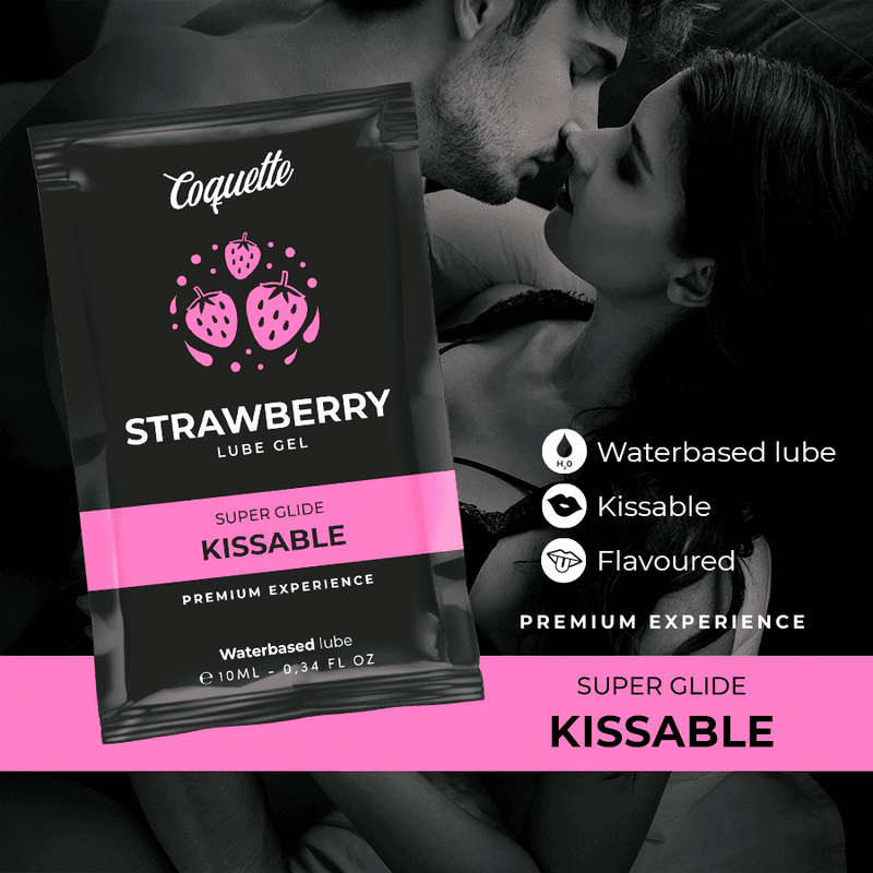 COQUETTE CHIC DESIRE - STRAWBERRY WATER BASED KISSABLE LUBRICANT POCKET 10 ML thumb 3