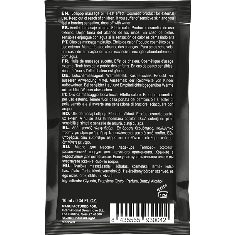 COQUETTE CHIC DESIRE - POCKET LOLLIPOP KISSABLE MASSAGE OIL HEATING SENSATION 10 ML thumb 2
