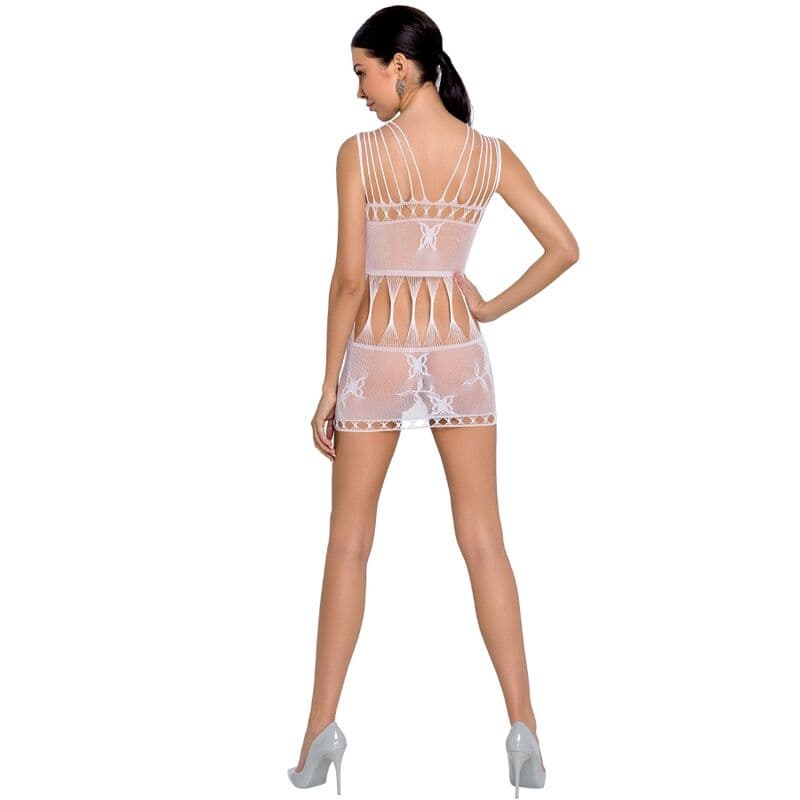 PASSION - WOMAN BS090 WHITE BODYSTOCKING ONE SIZE thumb 2