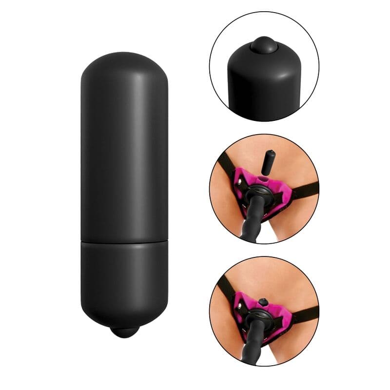 FETISH FANTASY SERIES - VIBRATING STRAP-ON SET PURPLE. thumb 5