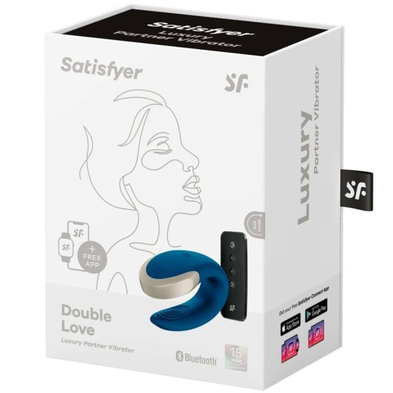 SATISFYER - DOUBLE LOVE LUXURY PARTNER VIBRATOR BLUE thumb 5