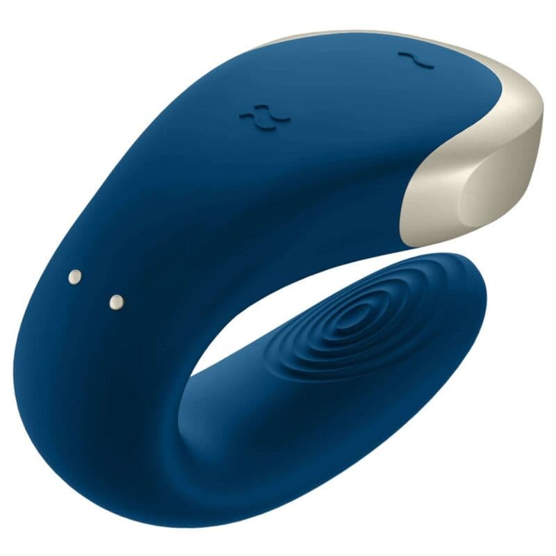 SATISFYER - DOUBLE LOVE LUXURY PARTNER VIBRATOR BLUE thumb 4