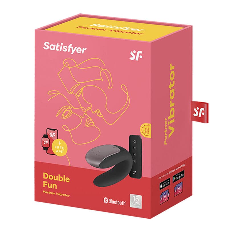 SATISFYER - DOUBLE FUN PARTNER VIBRATOR BLACK thumb 9