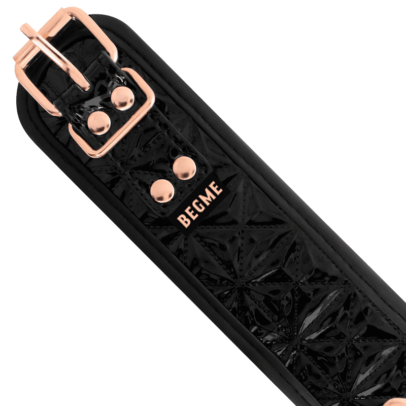 BEGME - BLACK EDITION PREMIUM VEGAN LEATHER COLLAR WITH NEOPRENE LINING thumb 6