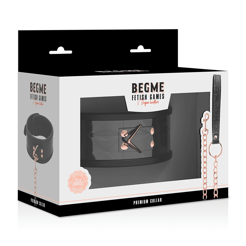 BEGME - BLACK EDITION PREMIUM VEGAN LEATHER COLLAR WITH NEOPRENE LINING thumb 7
