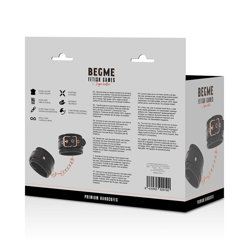 BEGME -  BLACK EDITION PREMIUM HANDCUFFS WITH NEOPRENE LINING thumb 9