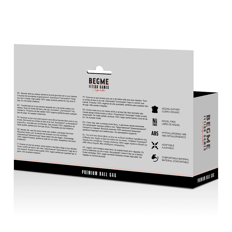 BEGME - BLACK EDITION BALL GAG VEGAN LEATHER thumb 5