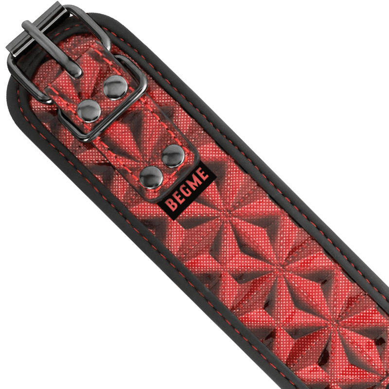 BEGME - RED EDITION PREMIUM VEGAN LEATHER COLLAR WITH NEOPRENE LINING thumb 6