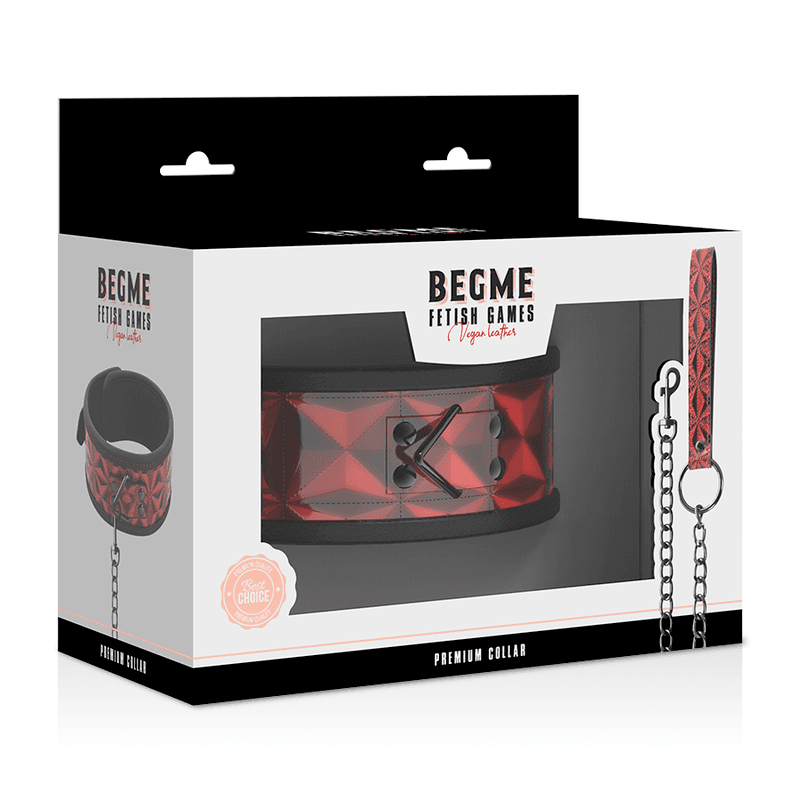BEGME - RED EDITION PREMIUM VEGAN LEATHER COLLAR WITH NEOPRENE LINING thumb 7