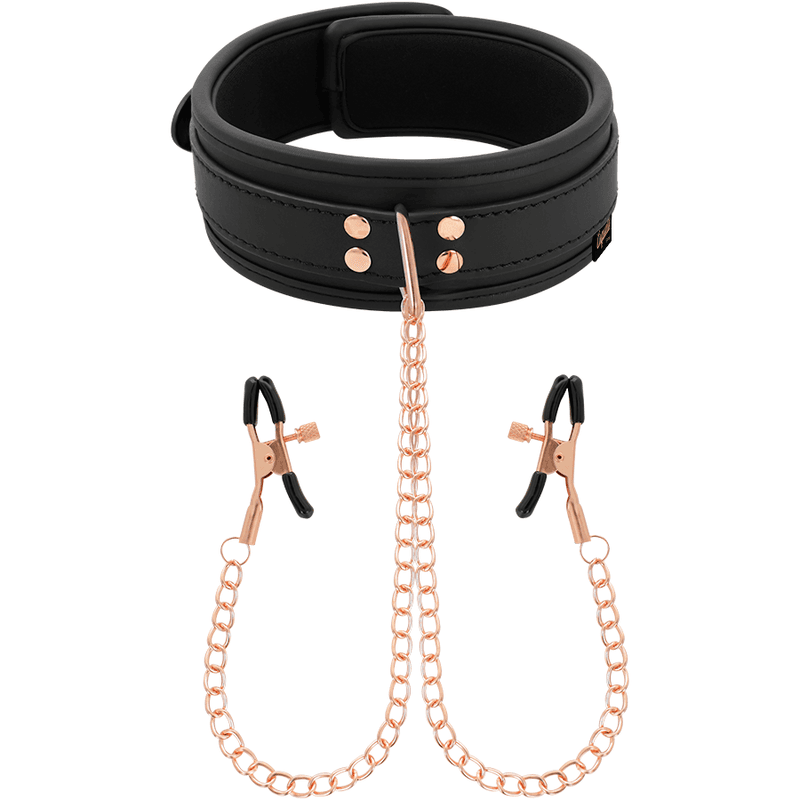 COQUETTE CHIC DESIRE - FANTASY NIPPLE CLAMP NECKLACE WITH NEOPRENE LINING thumb 4