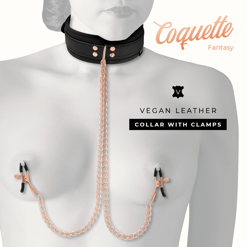 COQUETTE CHIC DESIRE - FANTASY NIPPLE CLAMP NECKLACE WITH NEOPRENE LINING thumb 2
