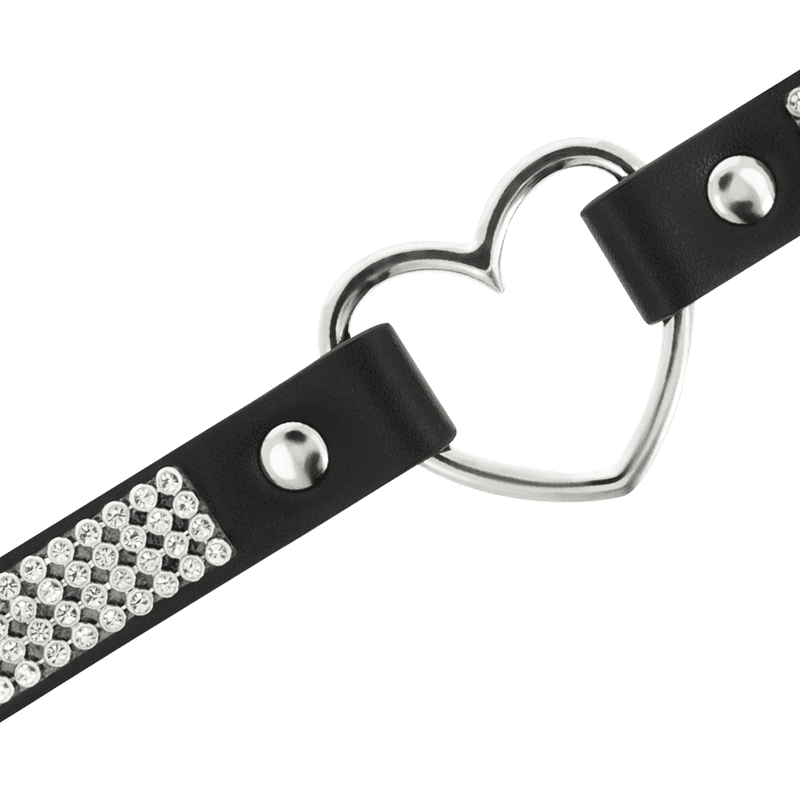 COQUETTE CHIC DESIRE - VEGAN LEATHER CHOKER WITH HEART thumb 4