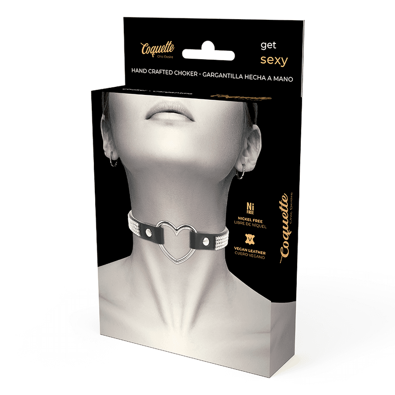 COQUETTE CHIC DESIRE - VEGAN LEATHER CHOKER WITH HEART thumb 7
