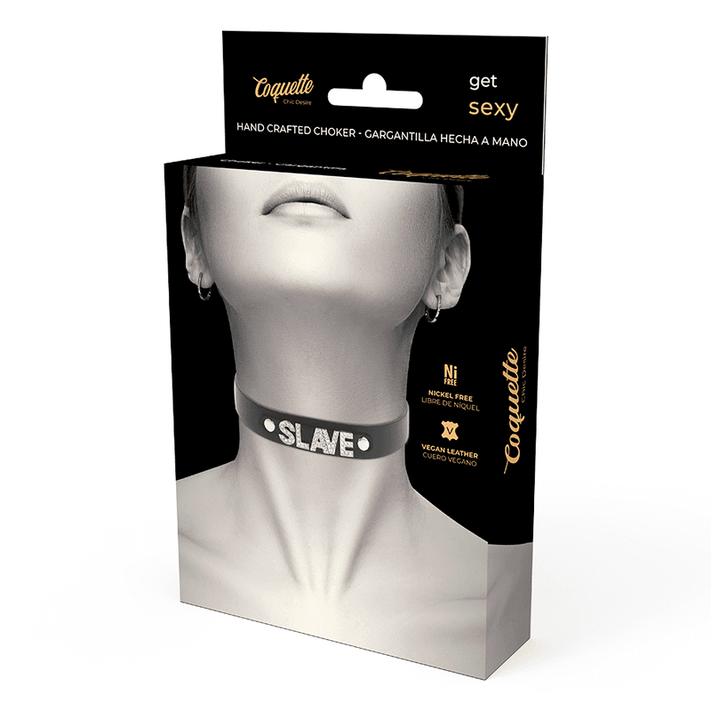COQUETTE CHIC DESIRE - SLAVE VEGAN LEATHER CHOKER thumb 5