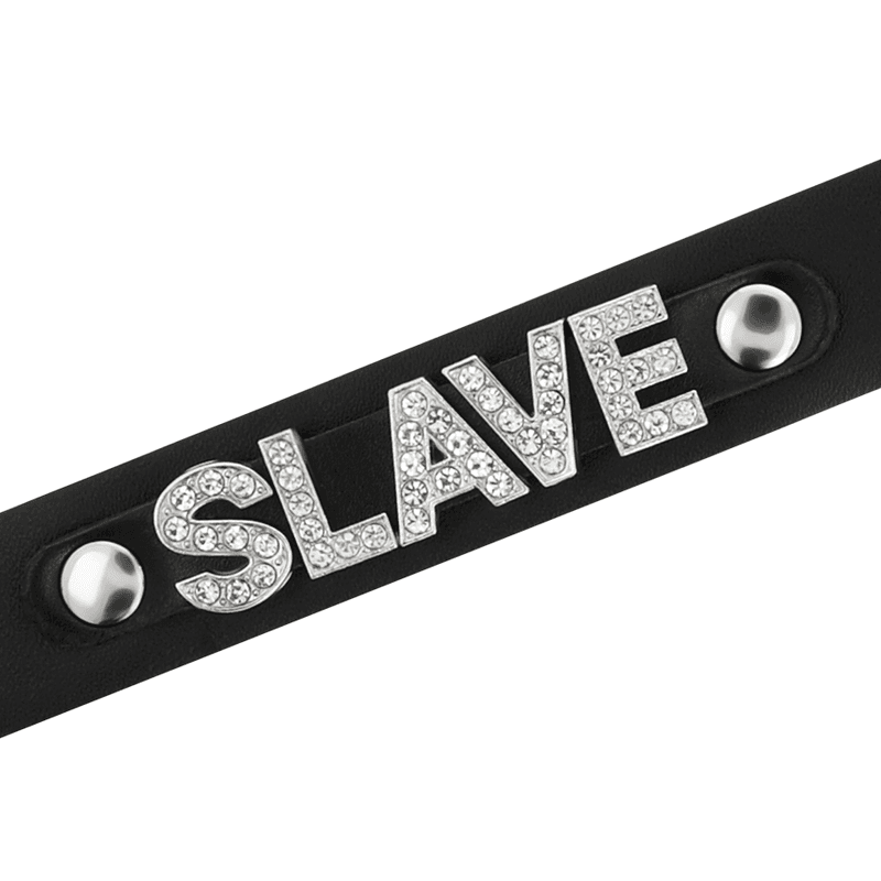 COQUETTE CHIC DESIRE - SLAVE VEGAN LEATHER CHOKER thumb 4