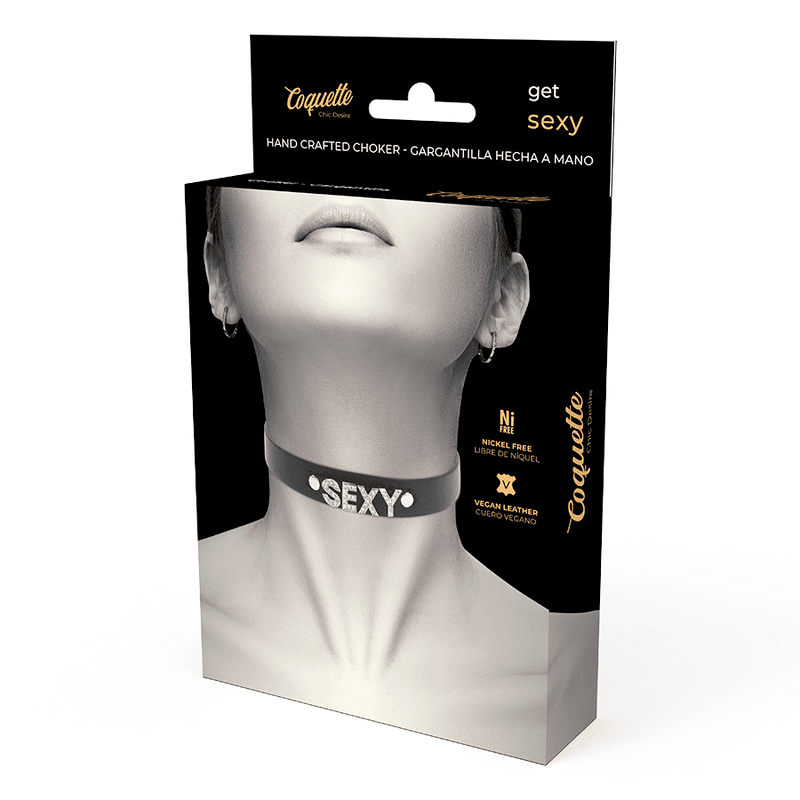 COQUETTE CHIC DESIRE - SEXY VEGAN LEATHER CHOKER thumb 5