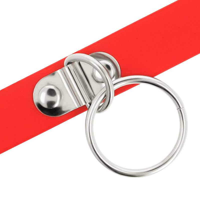 COQUETTE CHIC DESIRE - RED VEGAN LEATHER NECKLACE WOMAN FETISH ACCESSORY thumb 5