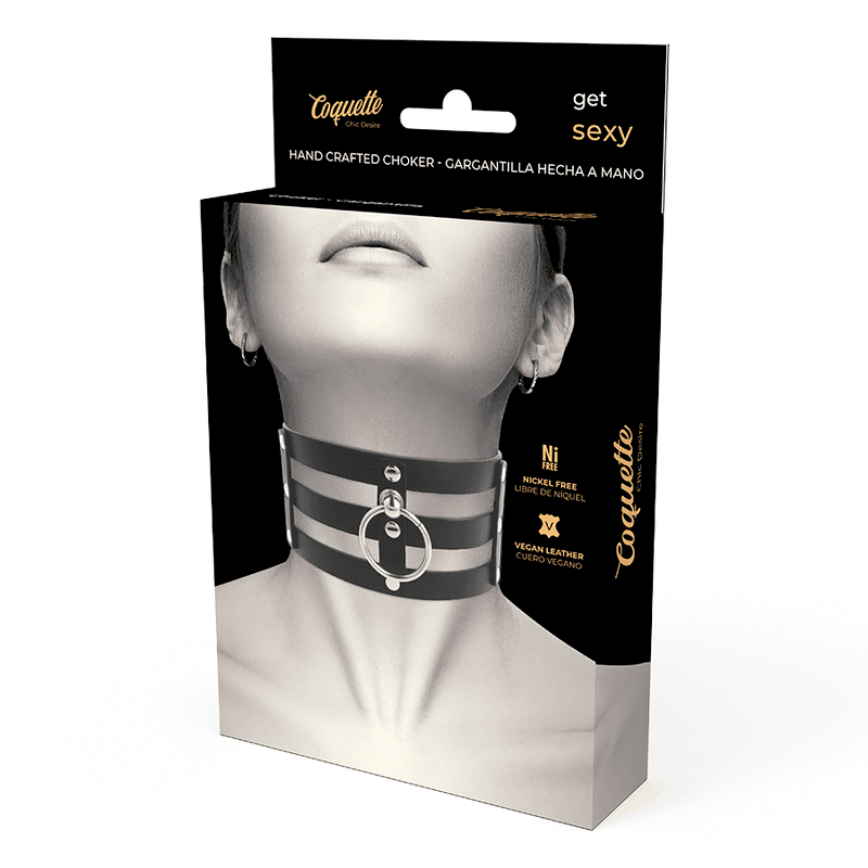 COQUETTE CHIC DESIRE - FETISH STYLE VEGAN LEATHER CHOKER thumb 6