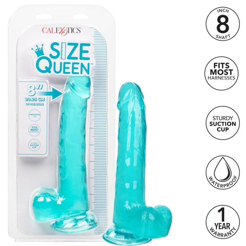 CALEXOTICS - SIZE QUEEN DILDO BLUE 20.3 CM thumb 2