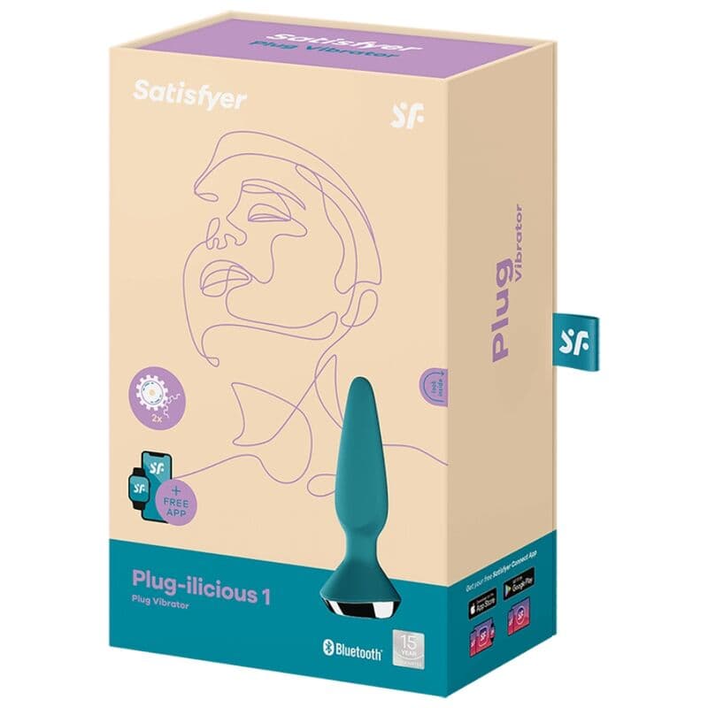 SATISFYER - PLUG ILICIOUS 1 PLUG VIBRATOR GREEN thumb 5