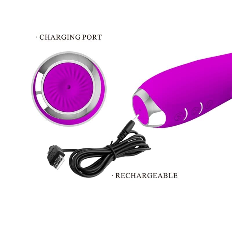 PRETTY LOVE - MOLLY VIBRATOR WITH RECHARGEABLE ROTATION thumb 4