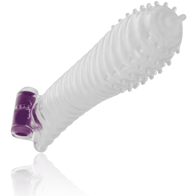 OHMAMA - TEXTURED PENIS SHEATH WITH VIBRATING BULLET thumb 2