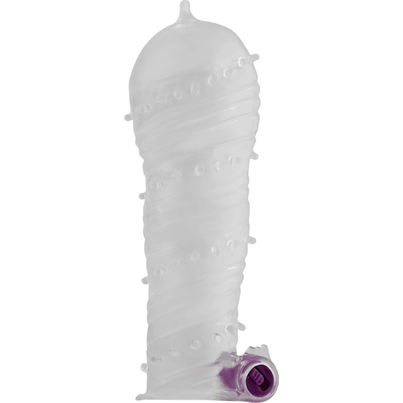 OHMAMA - TEXTURED PENIS SHEATH WITH WIDE TIP VIBRATING BULLET thumb 2