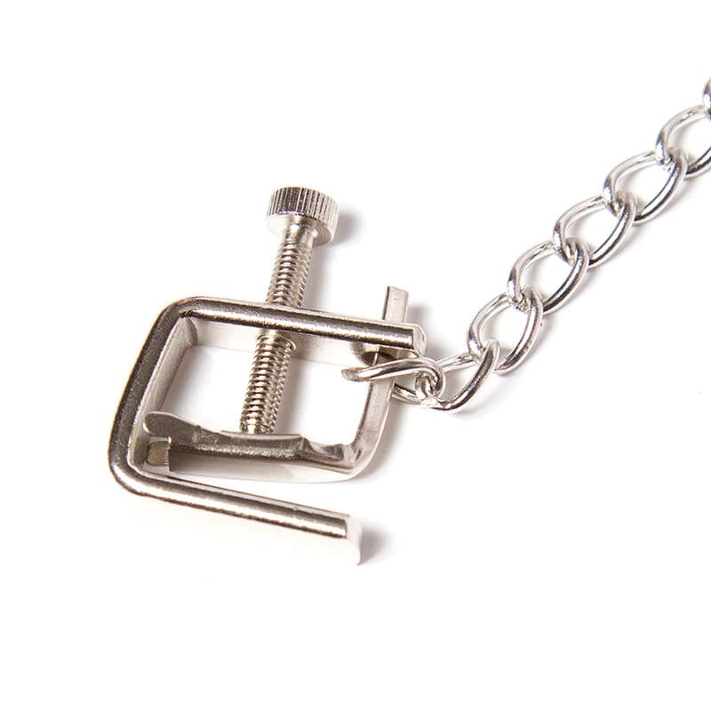 OHMAMA FETISH - METAL SCREW CLAMPS WITH CHAIN thumb 2