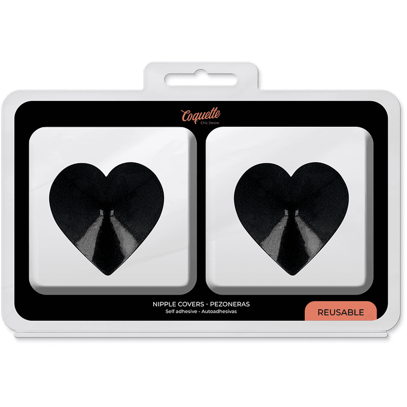 COQUETTE CHIC DESIRE - NIPPLE COVERS BLACK HEARTS thumb 5