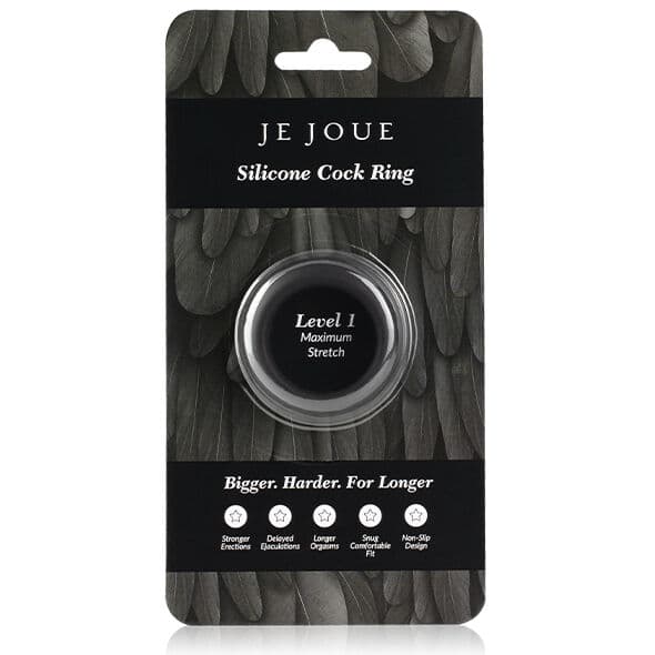 JE JOUE - MAXIMUM STRETCH SILICONE COCK RING - BLACK thumb 6
