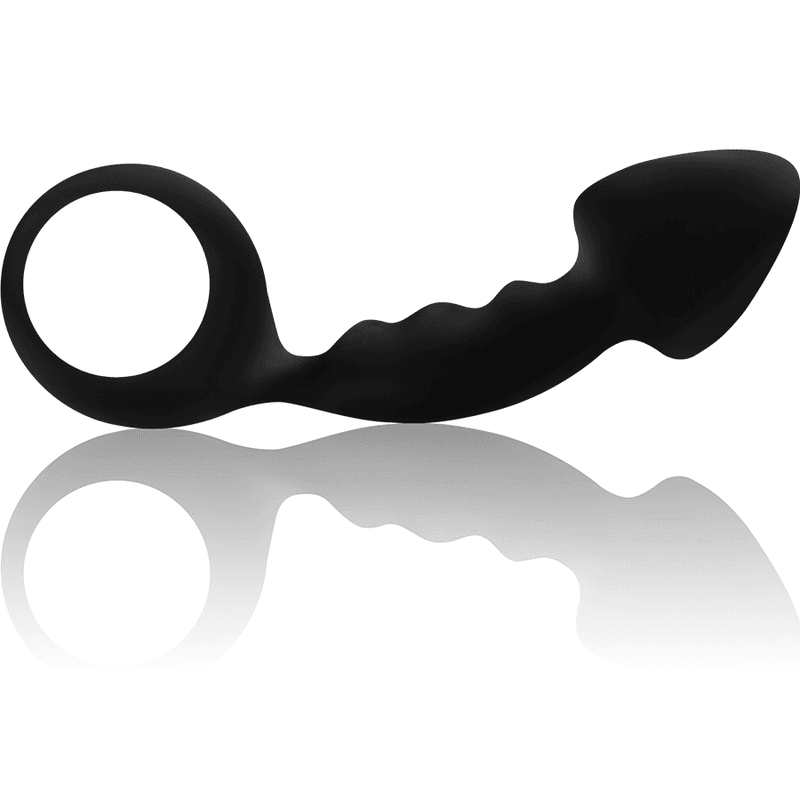 OHMAMA - RIBBED ANAL PLUG WITH RING thumb 2