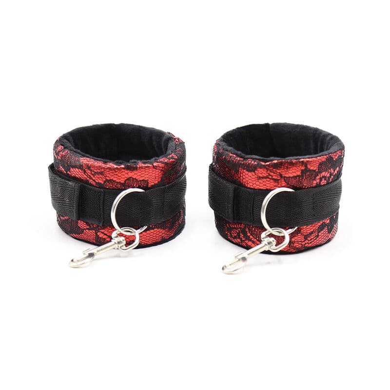 OHMAMA FETISH - VELVET HANDCUFFS WITH NYLON TAPE thumb 2