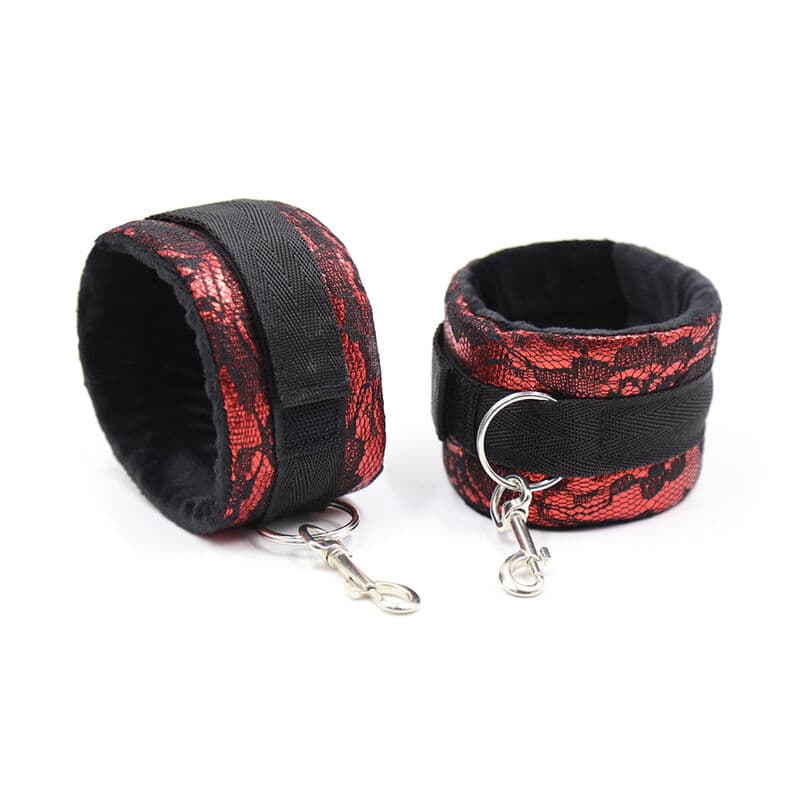 OHMAMA FETISH - VELVET HANDCUFFS WITH NYLON TAPE thumb 8