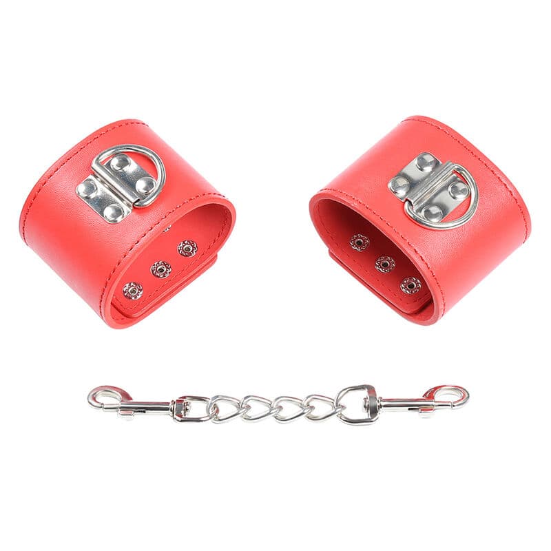 OHMAMA FETISH - RED HANDCUFFS WITH SNAP CLOSURE thumb 8