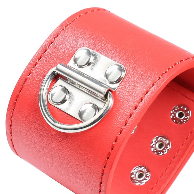 OHMAMA FETISH - RED HANDCUFFS WITH SNAP CLOSURE thumb 11