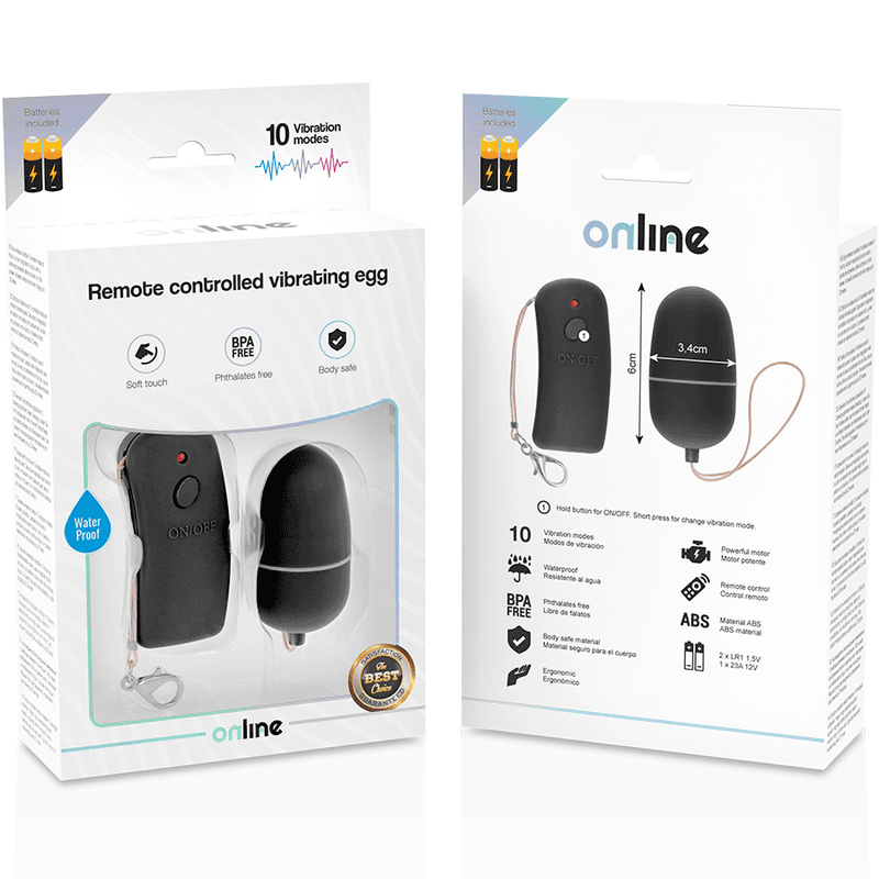 ONLINE - REMOTE CONTROLLED VIBRATING EGG BLACK thumb 3
