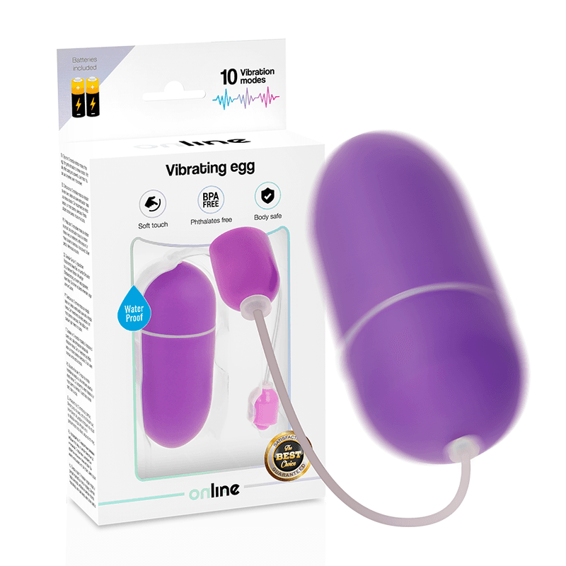 ONLINE - WATERPROOF VIBRATING EGG PURPLE