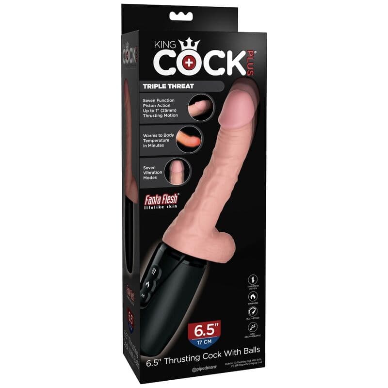 KING COCK - PLUS TRIPLE THREAT LIGHT SKIN TONE thumb 9
