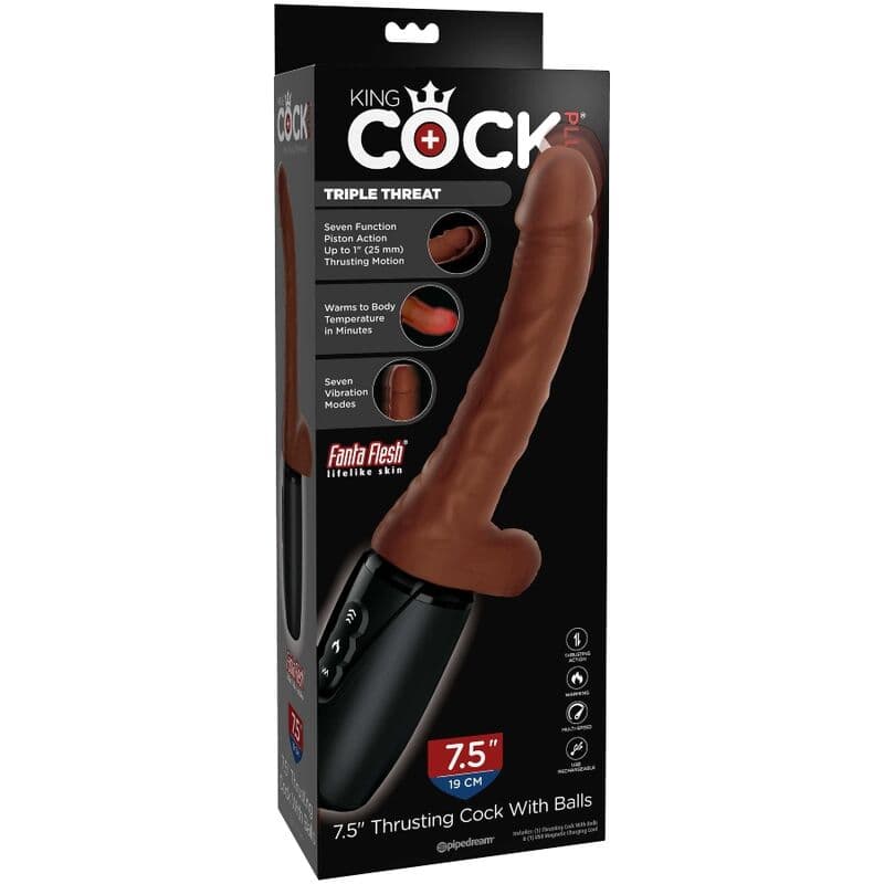 KING COCK - PLUS TRIPLE THREAT BROWN SKIN TONE thumb 9